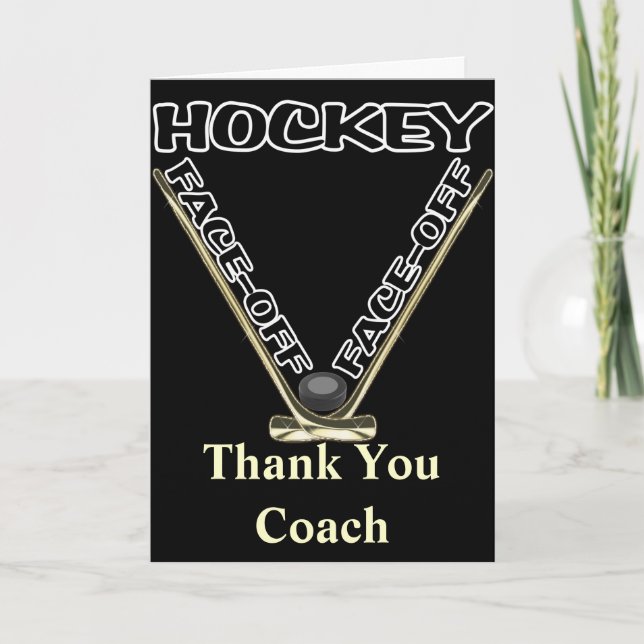 Face Off Hockey Greeting Card (Front)