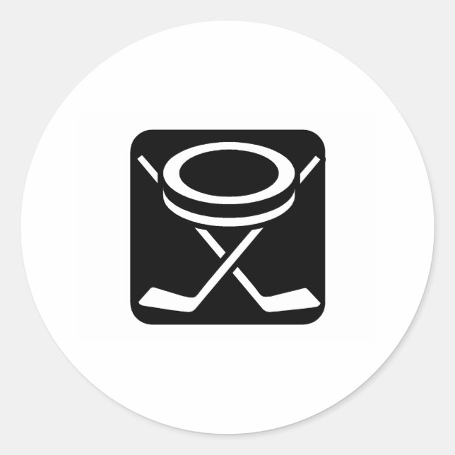 Face Off Puck Classic Round Sticker (Front)