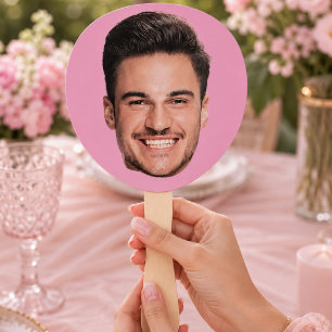 Face On Hand Fan Custom Bachelorette Party Pink