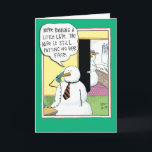 Face On Snowman Funny Card<br><div class="desc">Holiday Greeting Card</div>