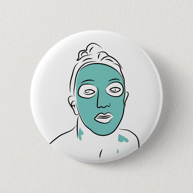 Face Pack 6 Cm Round Badge (Front)