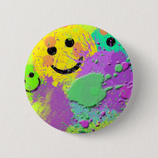 FACE PAINT SURPRISE 6 CM ROUND BADGE (Front)
