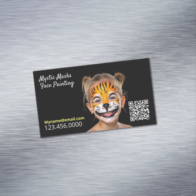 Face Painting QR Magnetic Business Card (In Situ)