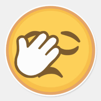 Face Palm Classic Round Sticker