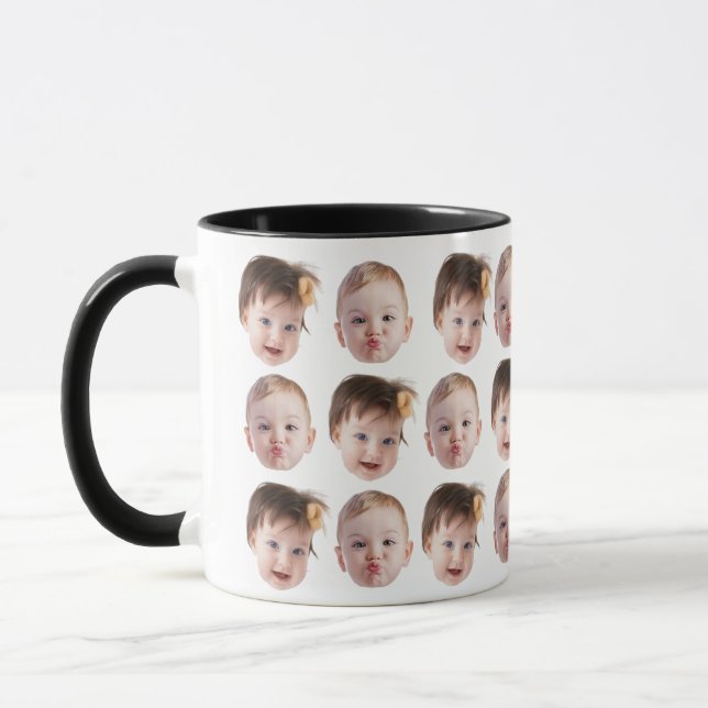 Face Pattern Grandpa Dad Birthday Father's Day Gif Mug (Left)