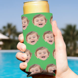 Face Photo Can Cooler, Birthday Party Photo Custom Seltzer Can Cooler