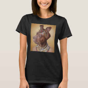 face portrait of an Ancient dog as Cleopatra 1 T-Shirt