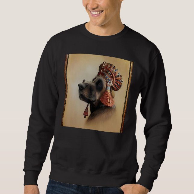 Face portrait of an Ancient dog as Cleopatra Sweatshirt (Front)