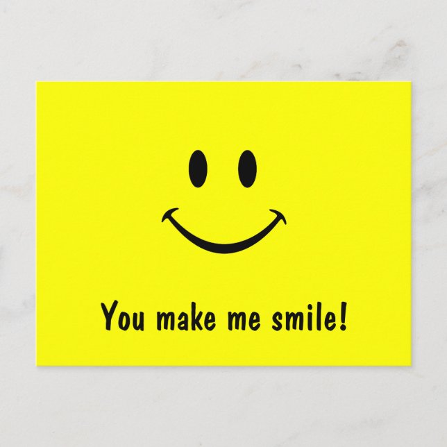 Face Postcard You make me smile! (Front)