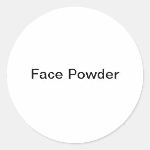 Face Powder Cosmentic Label/ Classic Round Sticker