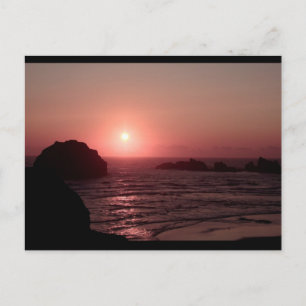 Face Rock at Sunset in Bandon Oregon Postcard