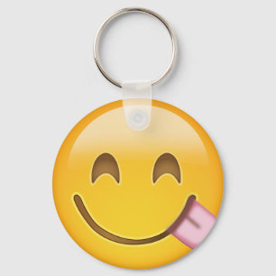 Face Savouring Delicious Food Emoji Key Ring