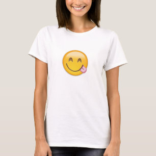 Face Savouring Delicious Food Emoji T-Shirt