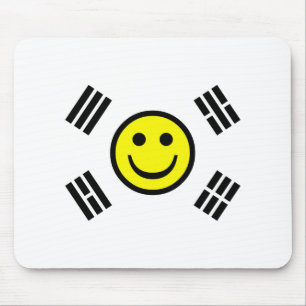 Face South Korean Flag Mouse Pad