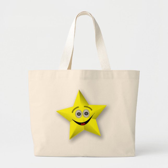 FACE STAR LARGE TOTE BAG (Front)
