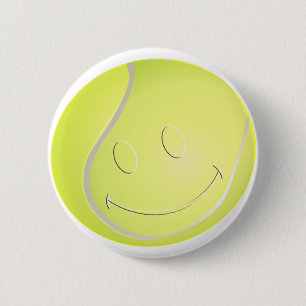FACE TENNIS BALL 6 CM ROUND BADGE