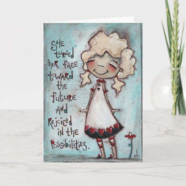 Face the Future - Birthday Card (Front)