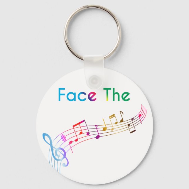 Face The Music Key Ring (Front)