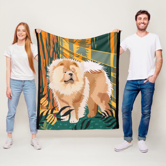 FACE THE SUN  Chow fleece blanket (In Situ)