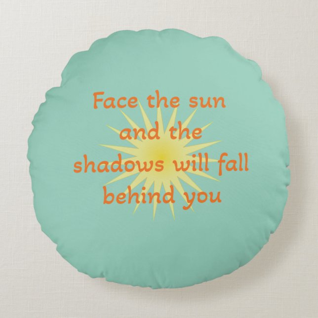 Face the sun round cushion (Front)