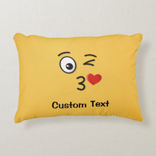 Face Throwing a Kiss Accent Pillow