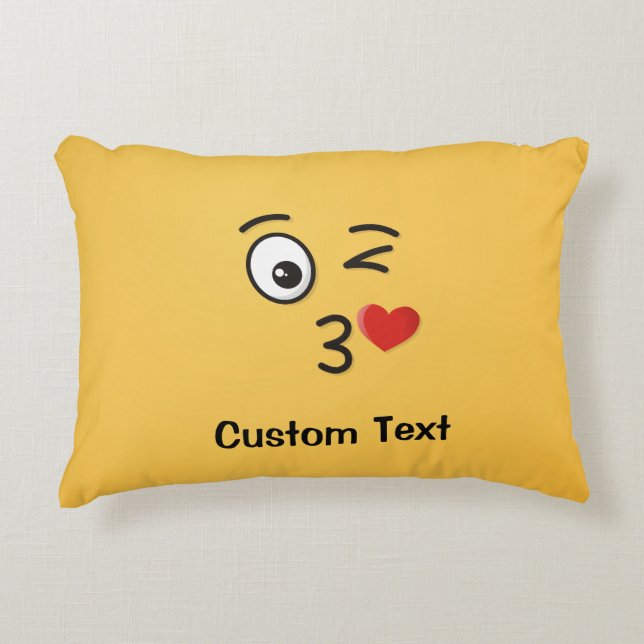 Face Throwing a Kiss Accent Pillow (Front)