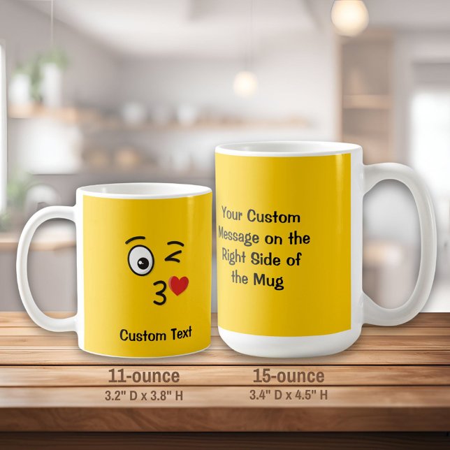 Face Throwing a Kiss Coffee Mug (Creator Uploaded)