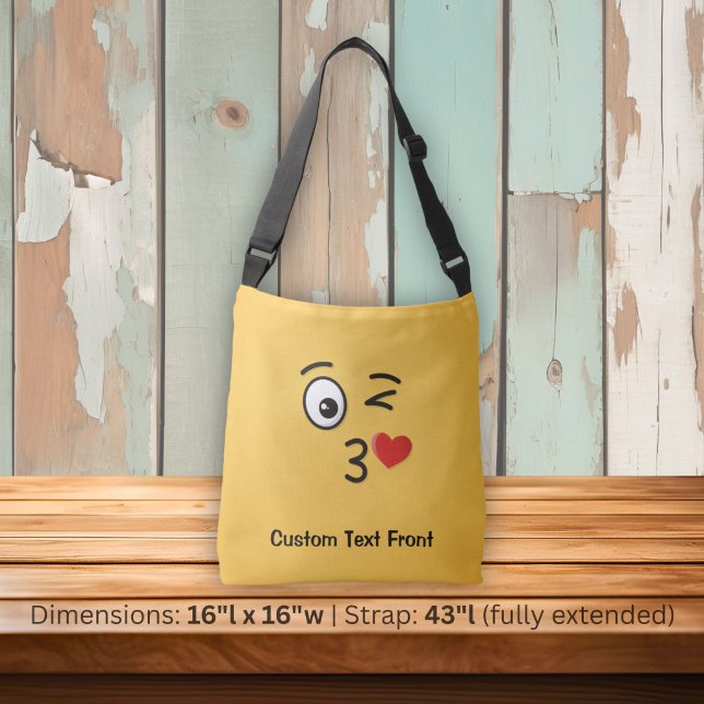 Face Throwing a Kiss Crossbody Bag (Creator Uploaded)