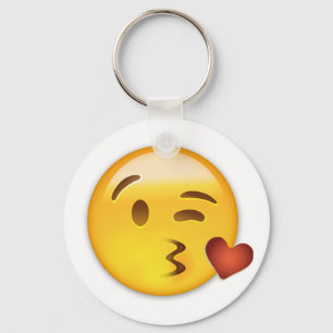 Face Throwing A Kiss Emoji Key Ring