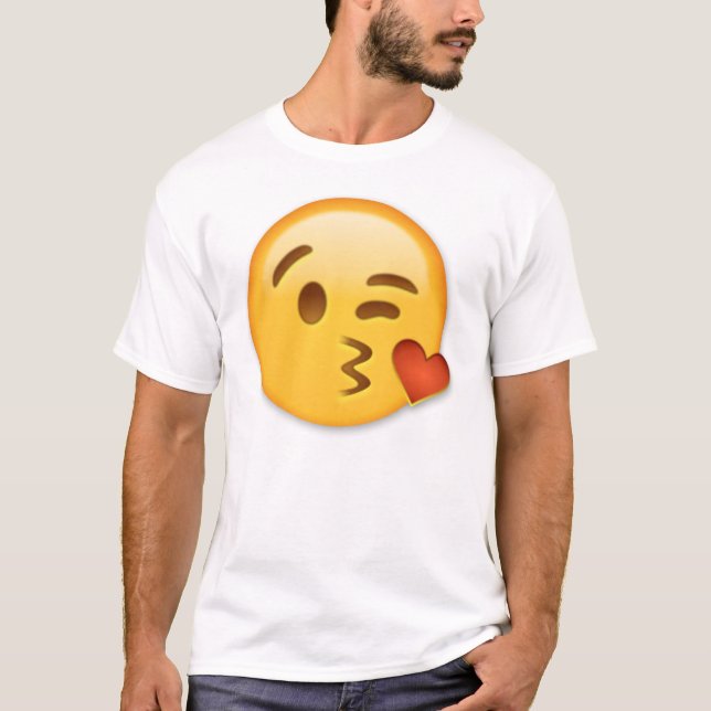 Face Throwing A Kiss emoji T-Shirt (Front)