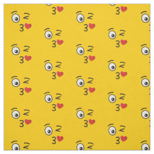 Face Throwing a Kiss Fabric