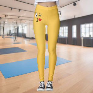 Face Throwing a Kiss Leggings