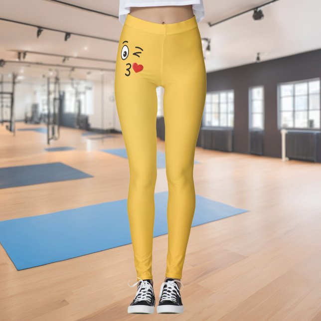 Face Throwing a Kiss Leggings (Creator Uploaded)