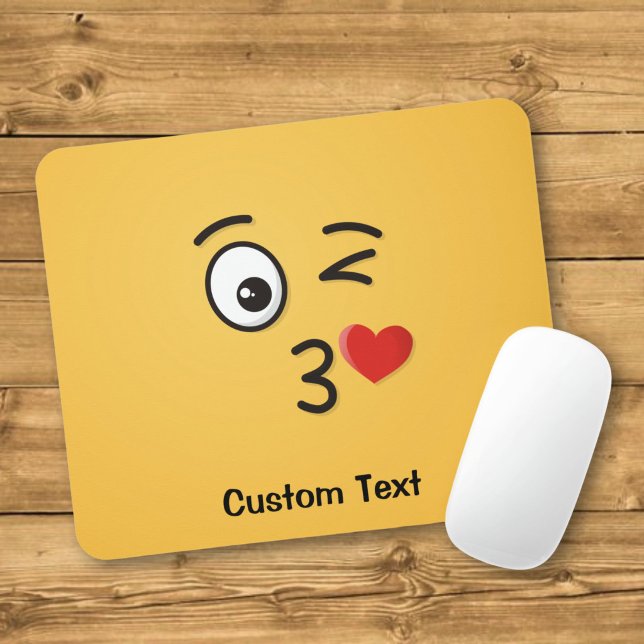 Face Throwing a Kiss Mouse Pad (Creator Uploaded)