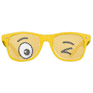 Face Throwing a Kiss Retro Sunglasses