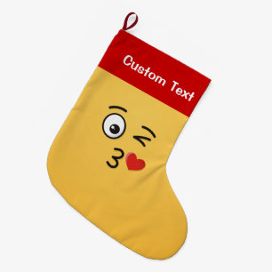 Face Throwing a Kiss Small Christmas Stocking