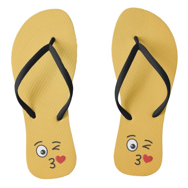 Face Throwing a Kiss Thongs (Footbed)