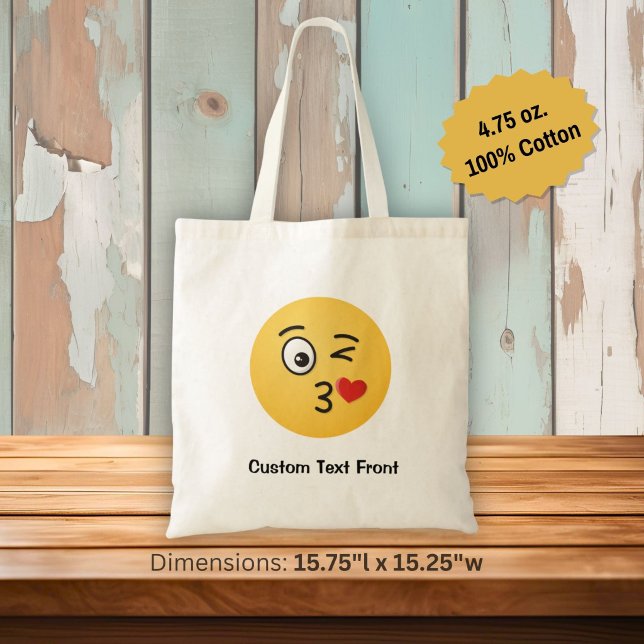 Face Throwing a Kiss Tote Bag (Creator Uploaded)