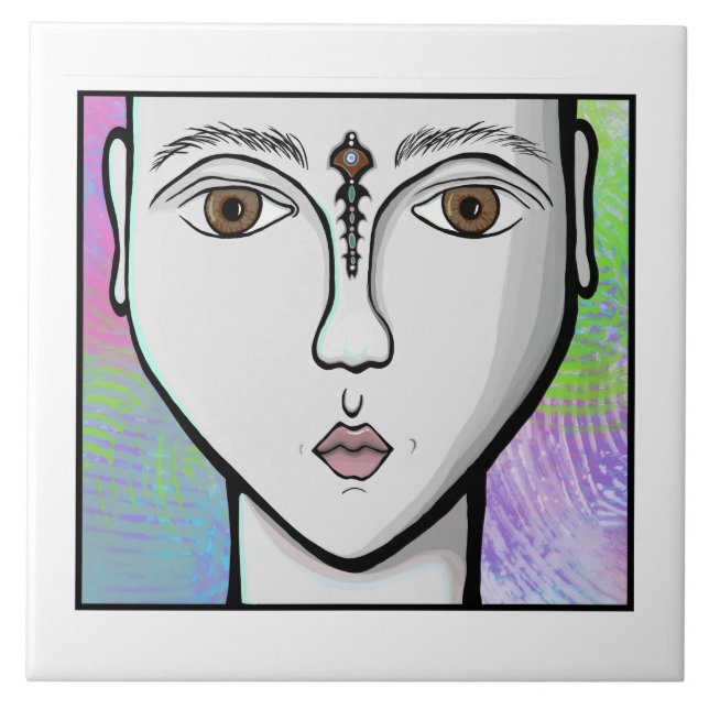 Face to you ceramic tile (Front)