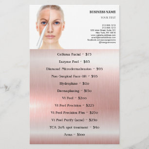FACE TREATMENTS Beauty Salon flyer