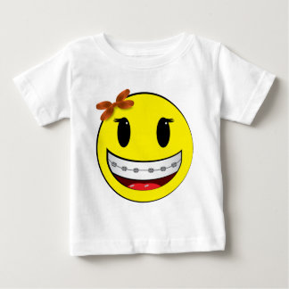 face with braces - girl baby T-Shirt