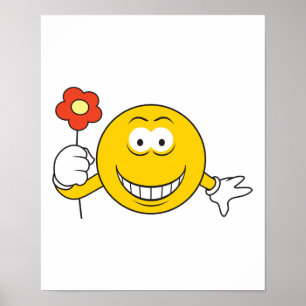 Face with Flower Poster