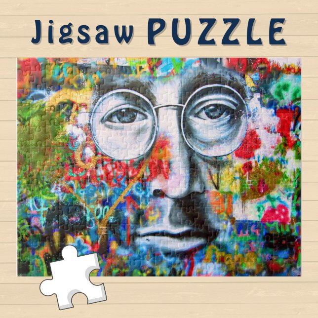 Face with Glasses on a Graffiti Wall -  Jigsaw Puzzle (Creator Uploaded)