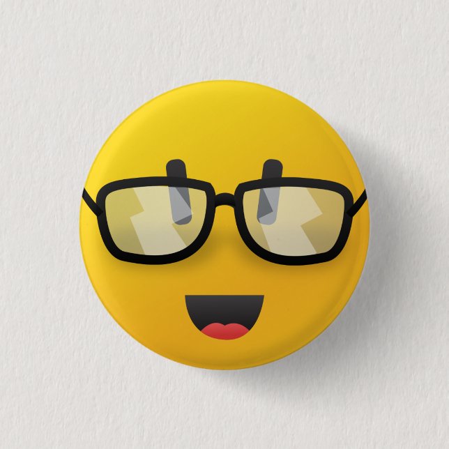 Face with glasses  pin (Front)