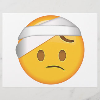Face With Head-Bandage - Emoji Flyer
