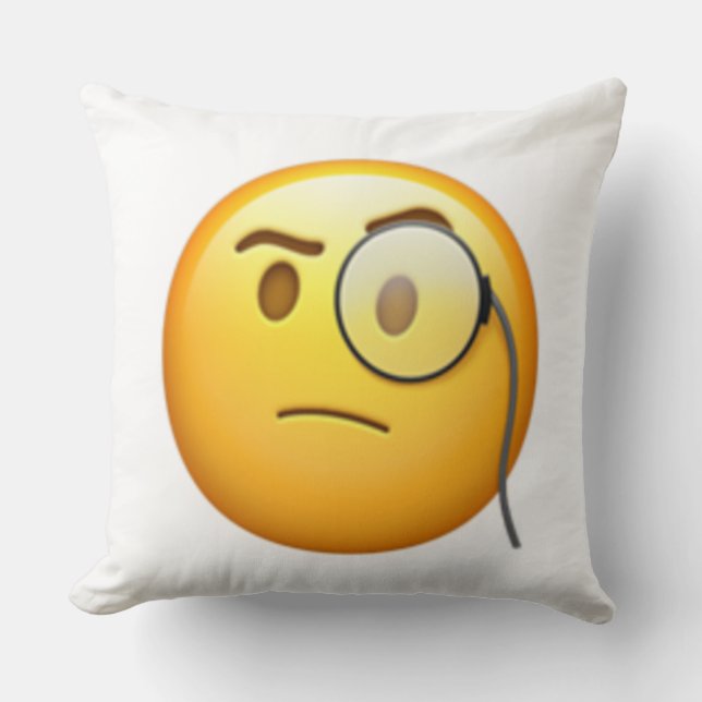 Face With Monocle - Emoji Cushion (Front)