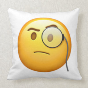 Face With Monocle - Emoji Cushion