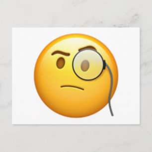 Face With Monocle - Emoji Postcard