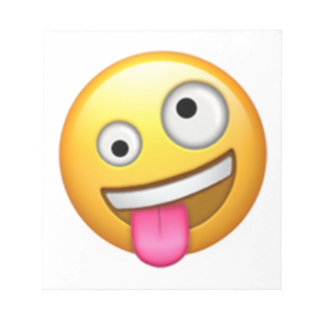 Face With One Large and One Small Eye - Emoji Notepad (Front)