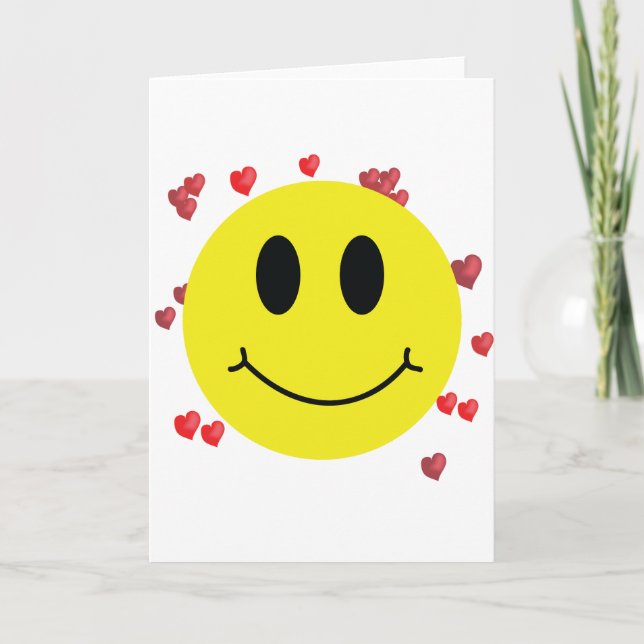 Face with Red Hearts Card (Front)